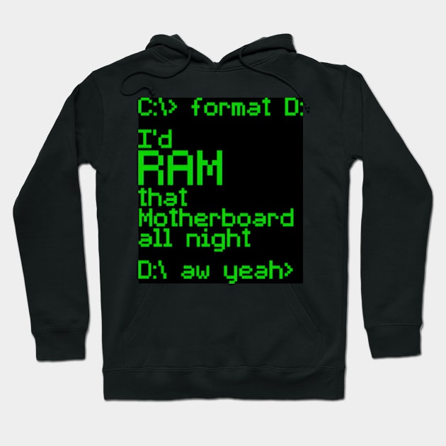 I'D Ram T Motherboard All Night Hoodie by kawaiiness